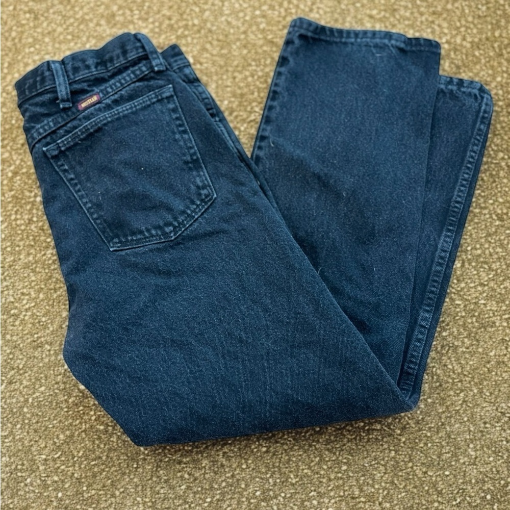 Rustler 100% Cotton faded black denim high waist Jeans vintage 34W